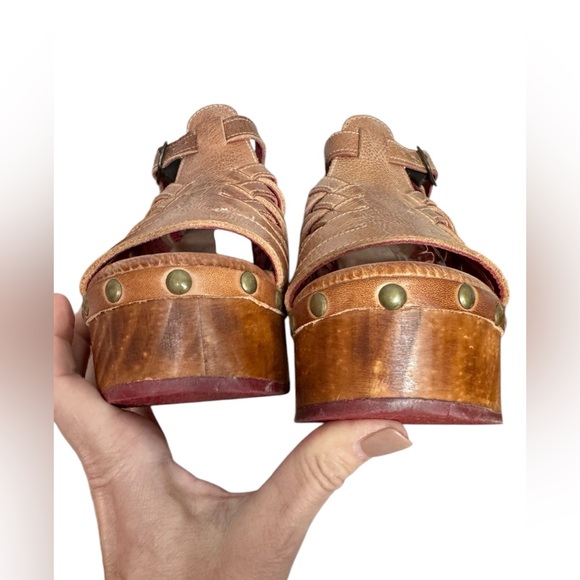 Bed Stu Rhonda Leather Platform Clog Sandals - Picture 5 of 8
